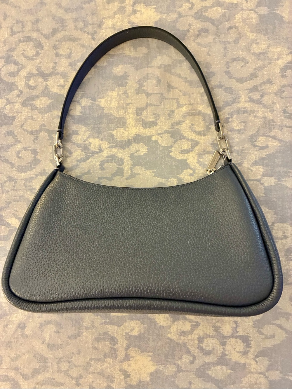 Kate Spade Pebble Leather Shoulder Bag in Slate Blue with crossbody strap NWOT - Picture 9 of 11